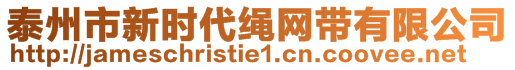 泰州市新時代繩網帶有限公司