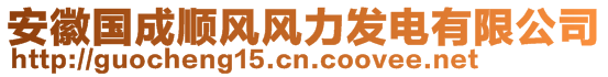 安徽國成順風(fēng)風(fēng)力發(fā)電有限公司