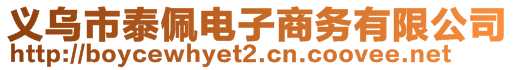 義烏市泰佩電子商務有限公司