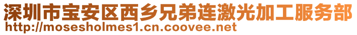 深圳市宝安区西乡兄弟连激光加工服务部