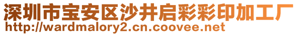 深圳市寶安區(qū)沙井啟彩彩印加工廠