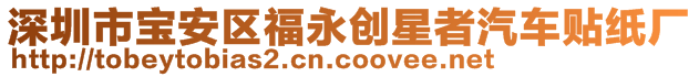 深圳市寶安區(qū)福永創(chuàng)星者汽車貼紙廠