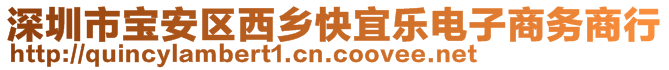 深圳市寶安區(qū)西鄉(xiāng)快宜樂(lè)電子商務(wù)商行