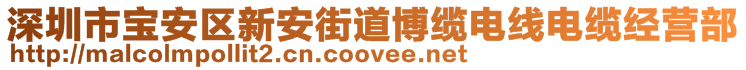 深圳市寶安區(qū)新安街道博纜電線電纜經營部