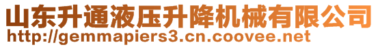 山東升通液壓升降機(jī)械有限公司