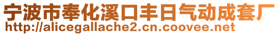 寧波市奉化溪口豐日氣動成套廠