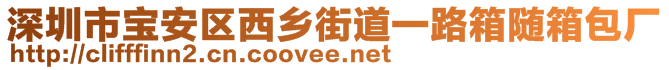 深圳市寶安區(qū)西鄉(xiāng)街道一路箱隨箱包廠