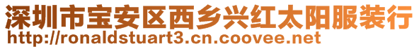 深圳市宝安区西乡兴红太阳服装行