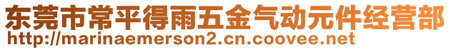 东莞市常平得雨五金气动元件经营部