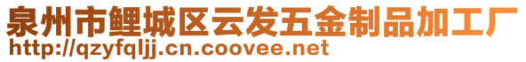 泉州市鯉城區(qū)云發(fā)五金制品加工廠