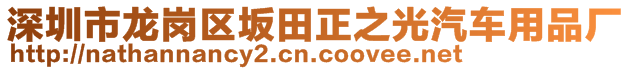 深圳市龍崗區(qū)坂田正之光汽車用品廠