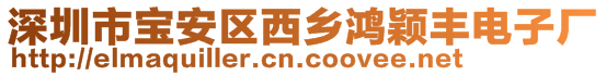深圳市寶安區(qū)西鄉(xiāng)鴻穎豐電子廠