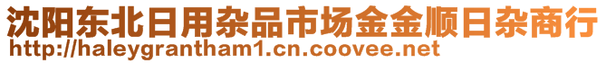 沈陽東北日用雜品市場(chǎng)金金順日雜商行