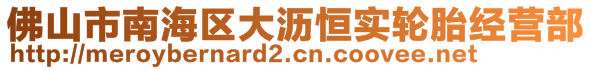 佛山市南海區(qū)大瀝恒實(shí)輪胎經(jīng)營(yíng)部