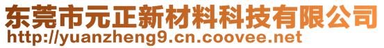 東莞市元正新材料科技有限公司