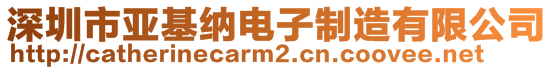 深圳市亞基納電子制造有限公司