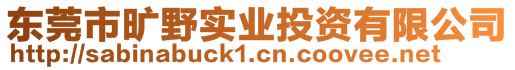 東莞市曠野實(shí)業(yè)投資有限公司