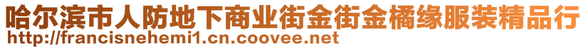 哈爾濱市人防地下商業(yè)街金街金橘緣服裝精品行