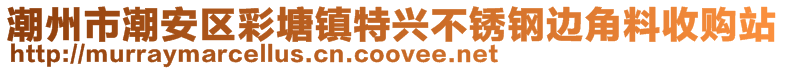 潮州市潮安區(qū)彩塘鎮(zhèn)特興不銹鋼邊角料收購站