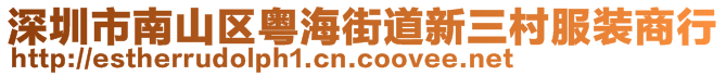 深圳市南山区粤海街道新三村服装商行