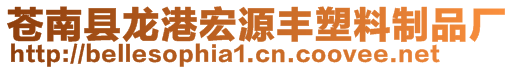 苍南县龙港宏源丰塑料制品厂