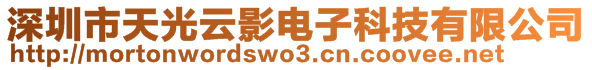 深圳市天光云影電子科技有限公司