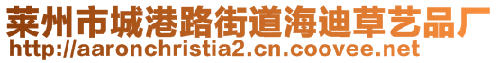 萊州市城港路街道海迪草藝品廠