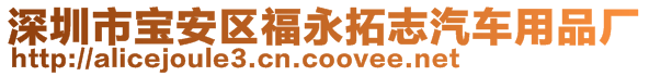 深圳市寶安區(qū)福永拓志汽車用品廠