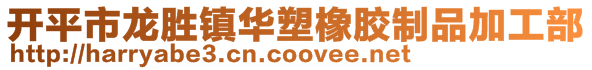 開平市龍勝鎮(zhèn)華塑橡膠制品加工部