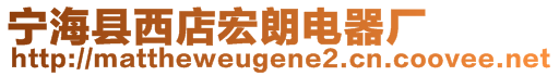 寧海縣西店宏朗電器廠