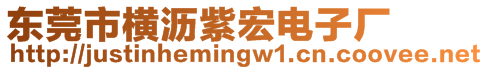 東莞市橫瀝紫宏電子廠