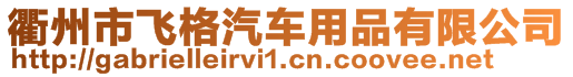 衢州市飛格汽車用品有限公司