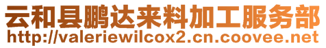 云和縣鵬達來料加工服務部