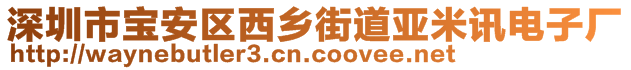 深圳市寶安區西鄉街道亞米訊電子廠