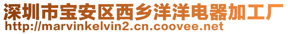 深圳市宝安区西乡洋洋电器加工厂