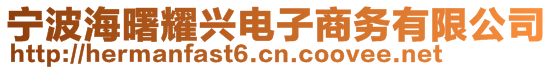 寧波海曙耀興電子商務有限公司