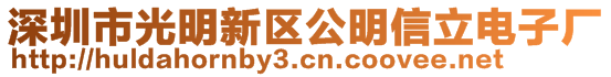 深圳市光明新區(qū)公明信立電子廠