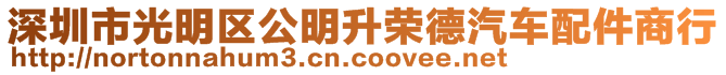 深圳市光明區(qū)公明升榮德汽車配件商行