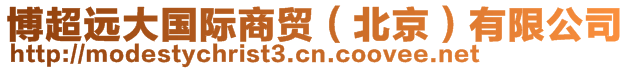 博超遠(yuǎn)大國際商貿(mào)（北京）有限公司