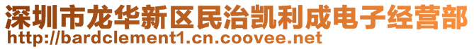 深圳市龙华新区民治凯利成电子经营部