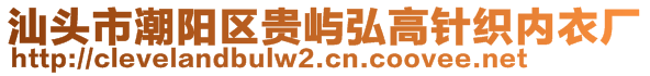 汕头市潮阳区贵屿弘高针织内衣厂