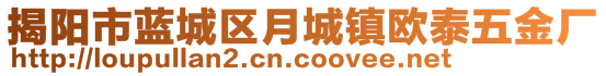 揭陽(yáng)市藍(lán)城區(qū)月城鎮(zhèn)歐泰五金廠