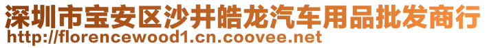 深圳市寶安區(qū)沙井皓龍汽車用品批發(fā)商行