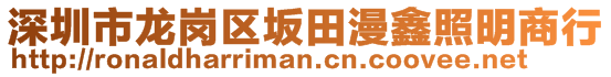 深圳市龍崗區(qū)坂田漫鑫照明商行