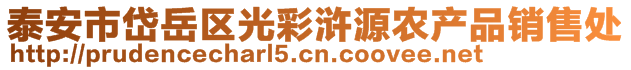 泰安市岱岳區(qū)光彩滸源農(nóng)產(chǎn)品銷(xiāo)售處