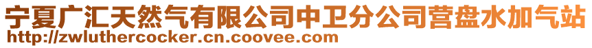 寧夏廣匯天然氣有限公司中衛(wèi)分公司營(yíng)盤水加氣站