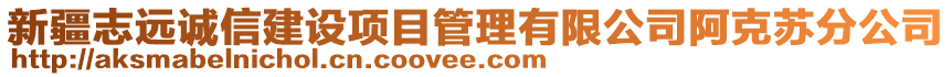 新疆志遠(yuǎn)誠(chéng)信建設(shè)項(xiàng)目管理有限公司阿克蘇分公司