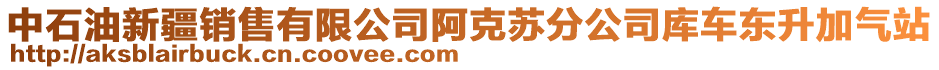 中石油新疆銷售有限公司阿克蘇分公司庫車東升加氣站