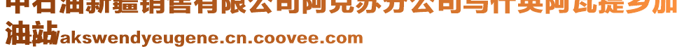 中石油新疆銷(xiāo)售有限公司阿克蘇分公司烏什英阿瓦提鄉(xiāng)加
油站