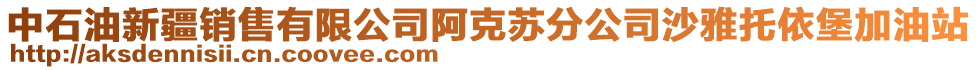 中石油新疆銷售有限公司阿克蘇分公司沙雅托依堡加油站